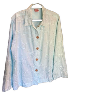 Tudor Court Size L Robins egg blue  shirt long sleeves